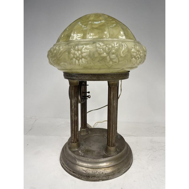 Liberty Clock with Alabaster Lamp, 1920s For Sale - Image 12 of 14