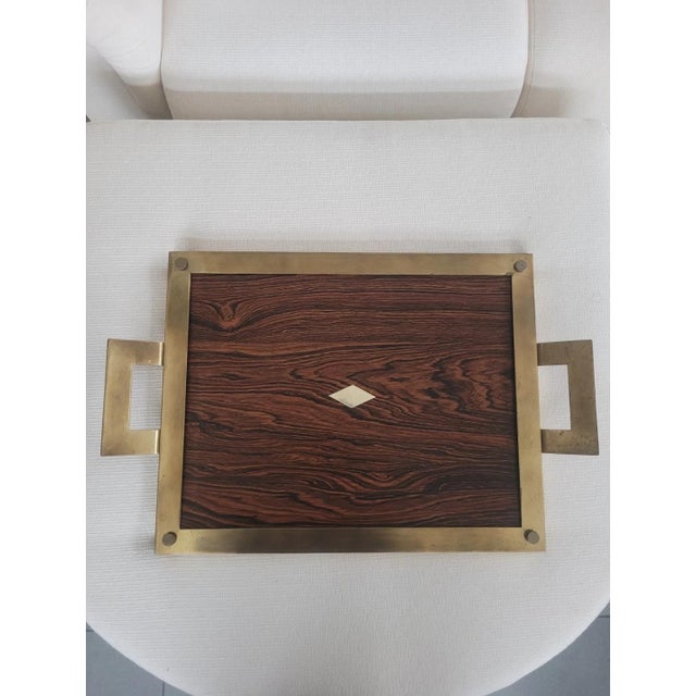 Mid-Century Gold-Plated Brass Tray, 1970s For Sale - Image 11 of 11