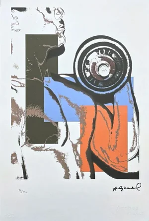 After Andy Warhol, Body Builder With Blue, 1980s, Lithograph