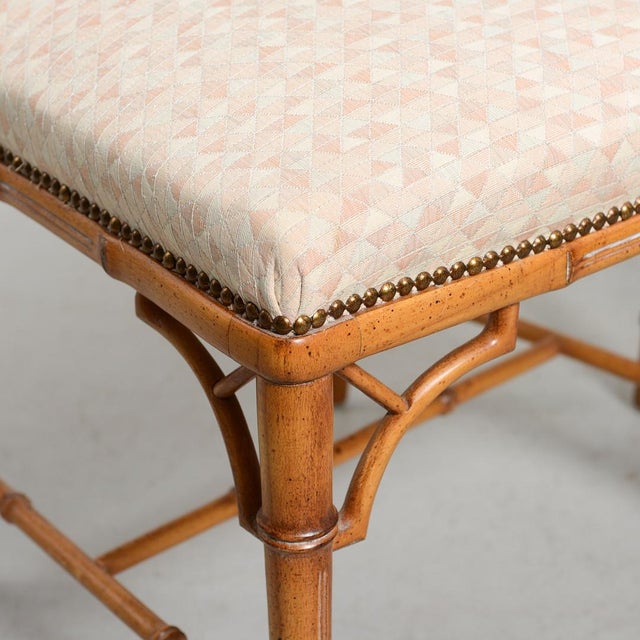 1970s Vintage Faux Bamboo X-Back Dining Chairs, 1970s, Set of 2 For Sale - Image 5 of 9