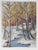 Small Early 20th Century Winter Landscape Pastel Painting For Sale - Image 4 of 4