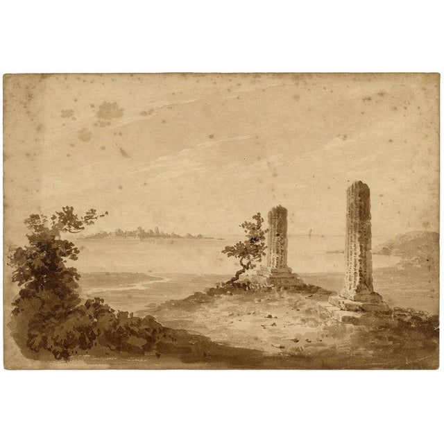 William Page, Temple of Olympian Zeus, Agrigento, Sicily, Watercolour For Sale - Image 4 of 8