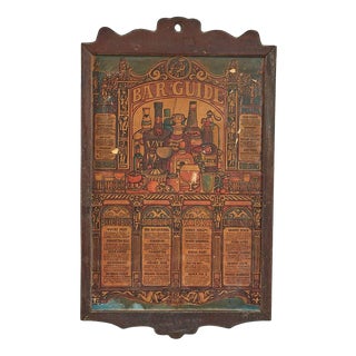 Bar Guide Bar Sign, 1960s For Sale