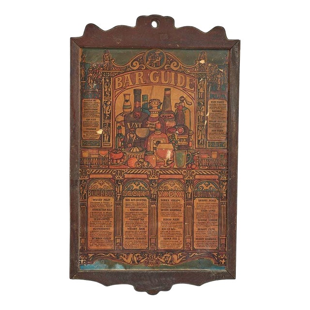 Bar Guide Bar Sign, 1960s For Sale