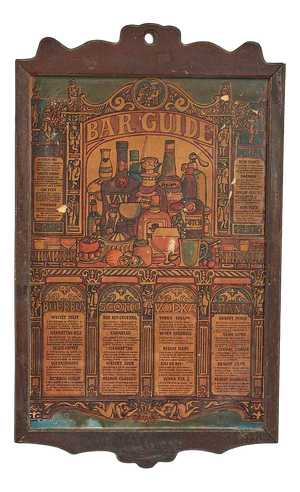 Bar Guide Bar Sign, 1960s