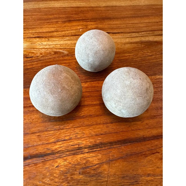 1970’s Italian Terracotta Decorative Orbs - Set of 3 For Sale - Image 11 of 11