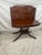 Brass Vintage Baker Mahogany Drop-Leaf Pedestal Desk Console Table" For Sale - Image 8 of 8