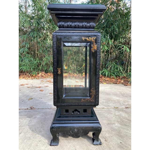 1950s Early 20th Century Chinoiserie Temple Stand For Sale - Image 5 of 11