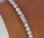 9 Carat Round & Emerald Cut Center Lab Diamond Tennis Bracelet in 18k For Sale - Image 4 of 10