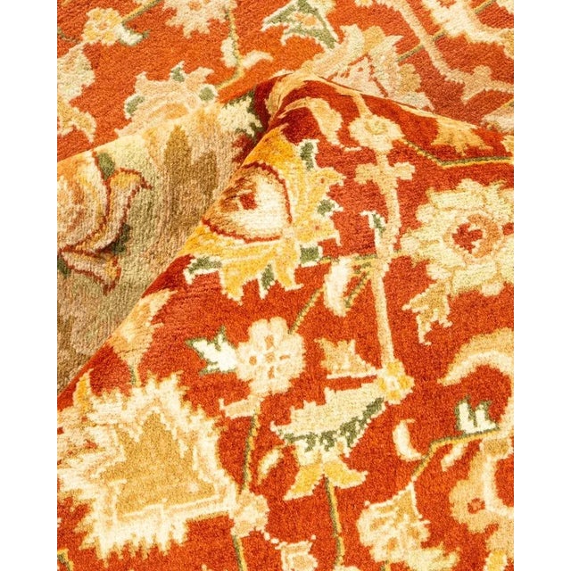 Textile Mogul, One-of-a-Kind Hand-Knotted Area Rug in Orange, 8' 0" x 10' 0" For Sale - Image 7 of 8