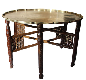 Gold Round Coffee Table, 1950s