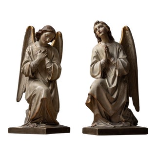 Plaster Altar Angels, 19th Century For Sale