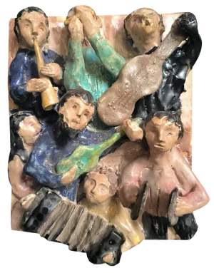 Italian Artist, The Jazzists, 1960s, Ceramic
