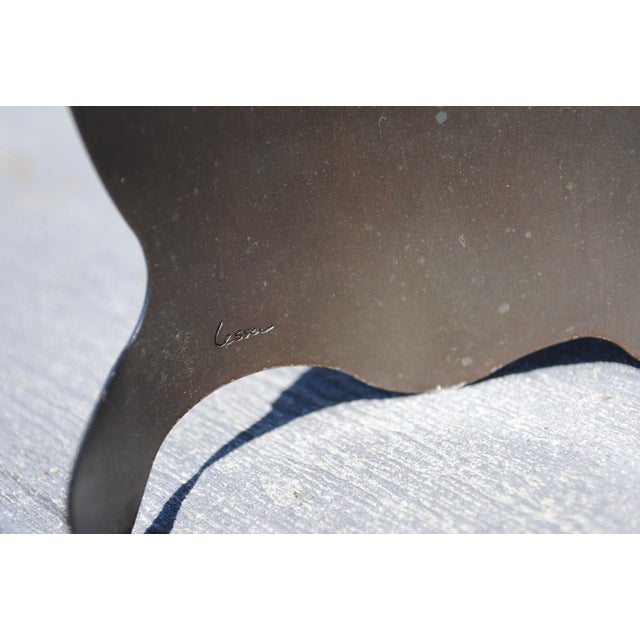 Vintage Brutalist Metal Cat Mouse by David Lesser - 2 Piece Set For Sale - Image 6 of 6