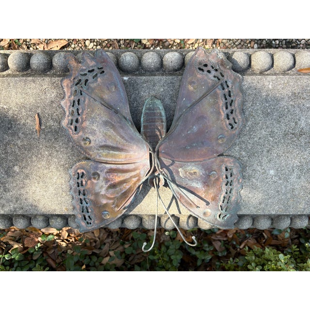 Early 20th Century Italian Hollywood Regency Copper Butterfly Sculpture For Sale - Image 10 of 10