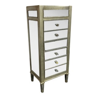 Caracole Twinkle Twinkle Mirrored Jewelry Armoire For Sale