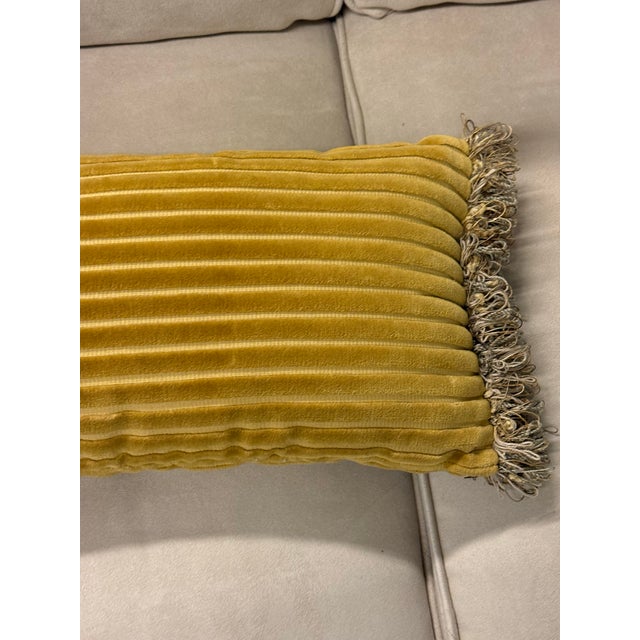 Bespoke Channel-Tufted Velvet Lumbar Pillow For Sale - Image 9 of 12