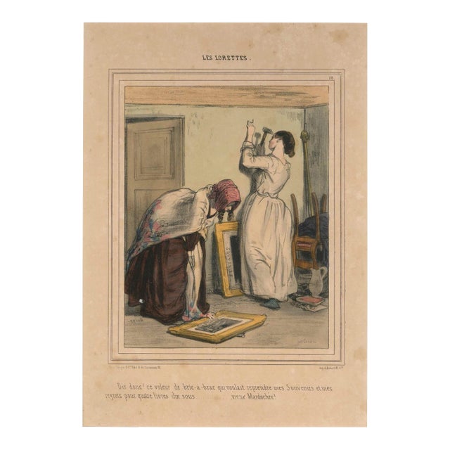 Les Lorettes - Original Lithograph by Paul Gavarni - 1841 1847 For Sale