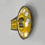 Metal Mid-Century Modern Italian Yellow White and Black Metal Telephone Sign, 1960s For Sale - Image 7 of 18