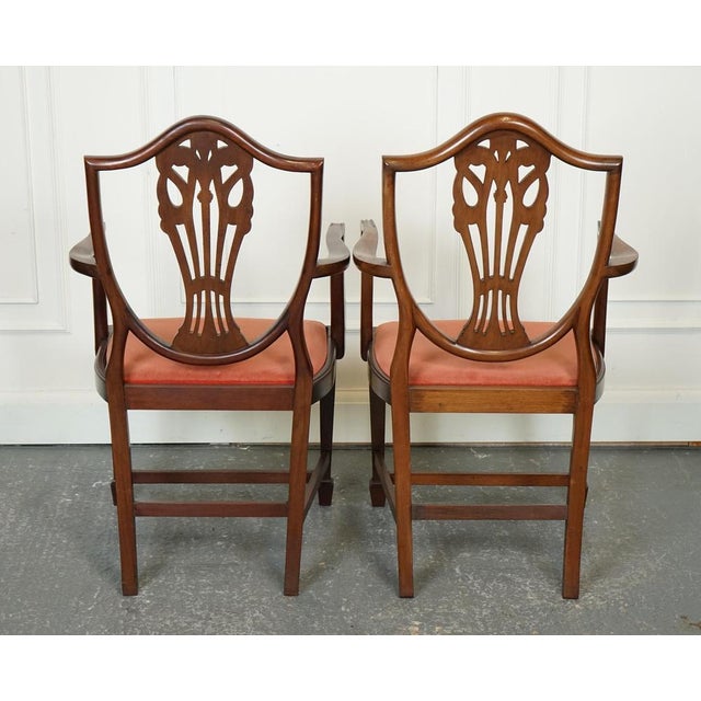 Set of Victorian Hepplewhite Carver Hallway Side Chairs For Sale - Image 6 of 18