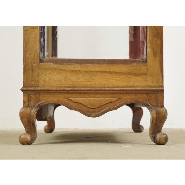 Vintage European Beveled Glass Wood Vitrine For Sale - Image 13 of 16