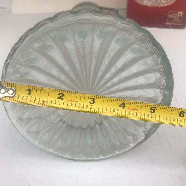 1980s Mid Century Modern Italian Chill It Glass and Silver Plate Pitcher For Sale - Image 9 of 11