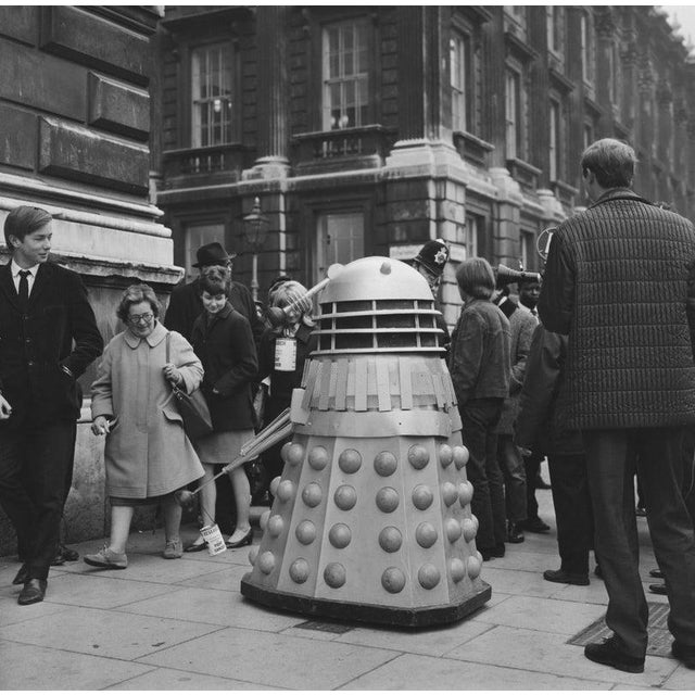 Dalek In Downing Street A Dalek from the British television science fiction show 'Doctor Who' collects donations for a...
