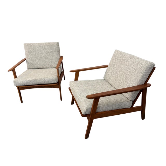 Mid-Century Modern Mid-Century Modern Walnut Arm Chairs - Refinished & Reupholstered! For Sale - Image 3 of 10