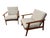 Mid-Century Modern Mid-Century Modern Walnut Arm Chairs - Refinished & Reupholstered! For Sale - Image 3 of 10
