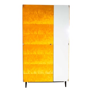 Mid-Century Modern White Door Open Wardrobe from Up Zavody, 1960s For Sale