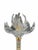 Vintage Mid-Century Modern Dresden Cut Crystal Floor Lamp With Flame Motif Shade For Sale - Image 4 of 12