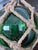 Industrial Vintage Green Glass Fishing Float in Jute Rope Netting For Sale - Image 3 of 12
