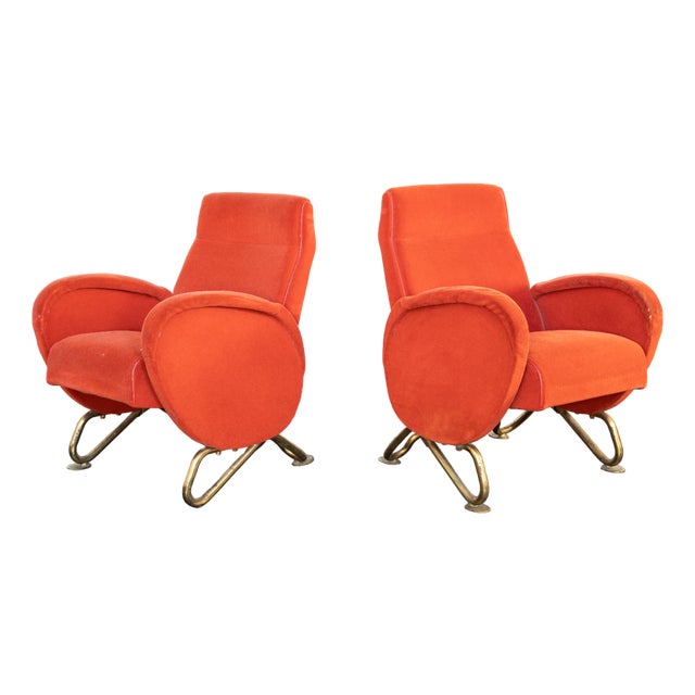 Set of Armchairs by Carlo Mollino for the Rai Auditorium, Turin, 1952 For Sale