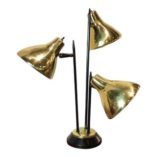Mid-Century Modern Thurston Triennial Gold Table Lamp, Circa 1960s For Sale
