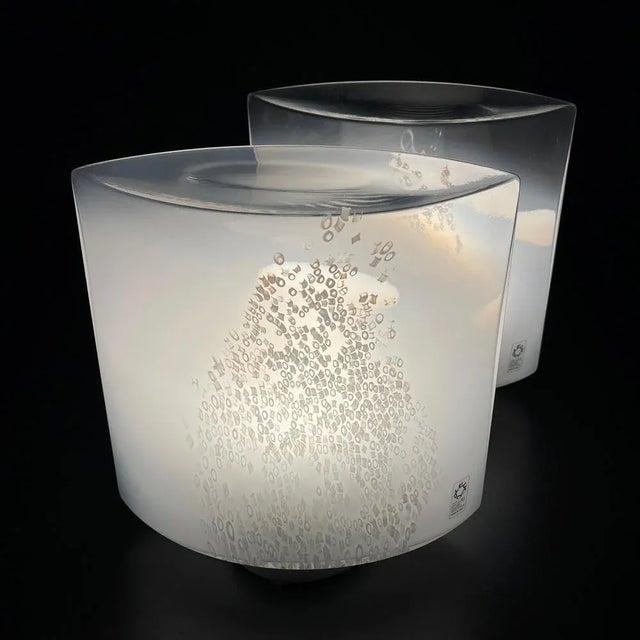 Idra Table Lamps in Murano Glass by Rosanna Toso for Leucos, Italy, 1980s, Set of 2 For Sale - Image 6 of 13