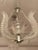 Stunning Mid-Century Modern three glass pedals with a center glass cup by Barovier and Toso.