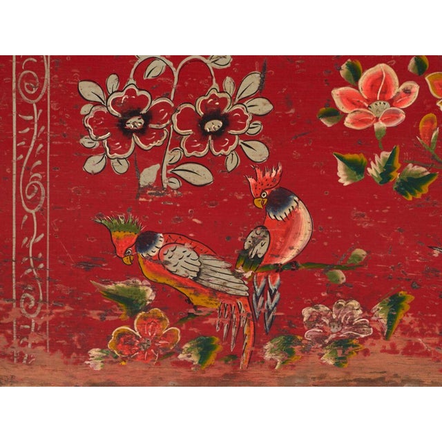 Antique Chinese Qing Dynasty Painted Dongbei Chest For Sale - Image 9 of 11