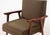 1950s Pair of Walnut Open Arm Chairs, C. 1950 For Sale - Image 5 of 8