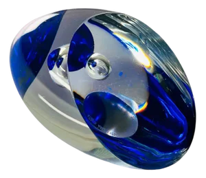 Glass Paperweight from Studio Åhus, Sweden, 1993