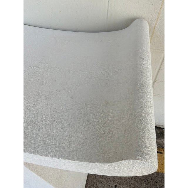 Made Goods Made Goods Co. Annika White Shagreen Stool For Sale - Image 4 of 4
