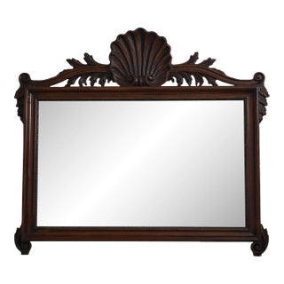Shell Carved Crest Chippendale Style Mirror For Sale