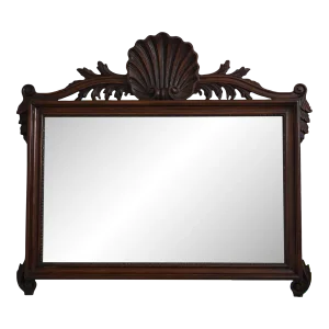 Shell Carved Crest Chippendale Style Mirror