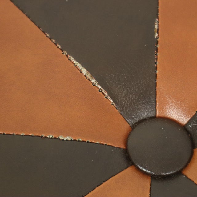 Square Pouf in Skai and Faux Leather, 1960s For Sale - Image 10 of 14