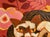 2020s Marc Zimmerman "Tom" Oil Painting, Sleeping Tabby Cat, Blazing Red and Pink Floral Background, Vivid Palette, Contemporary Art West Coast For Sale - Image 5 of 7