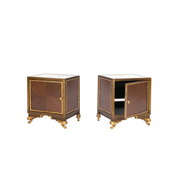 20th Century Louis XV Gilded Bronze Bedside Tables, Set of 3 For Sale - Image 4 of 14