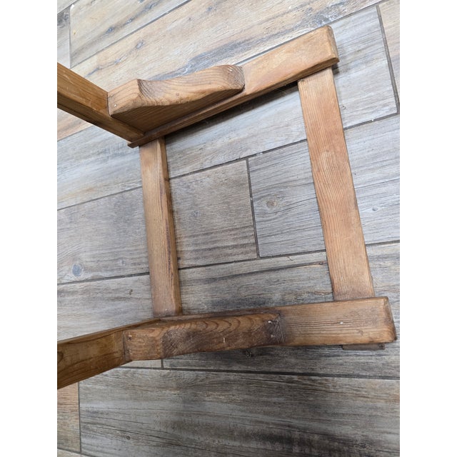 Early 20th Century Antique Primitive Early American Slant-Top Child's School Desk For Sale - Image 5 of 12
