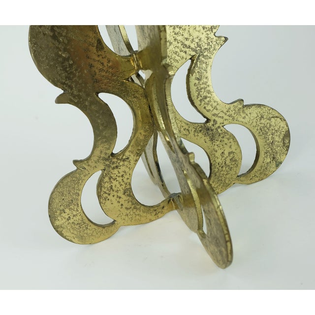 Mid-Century Brutalist Brass Candleholder, 1960s For Sale - Image 6 of 11