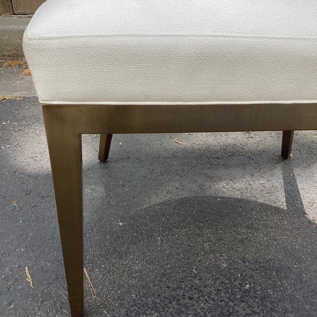 Metal Century Furniture “Camille” Klismos Style Upholstered Side Chair – Ivory – Priced Individually For Sale - Image 7 of 10