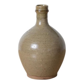 Vintage Japanese Stoneware Tokkuri Bottle For Sale