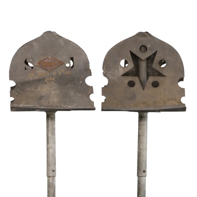 1888 French Double-Sided Metal Music Stand For Sale - Image 4 of 5